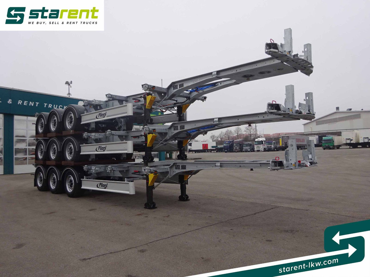 Fliegl Containerchassis ADR, 1x20/2x20/1x30/1x40/1x45 - Semireboque transportador de contêineres/ Caixa móvel: foto 3 Fliegl Containerchassis ADR, 1x20/2x20/1x30/1x40/1x45 - Semireboque transportador de contêineres/ Caixa móvel: foto 3