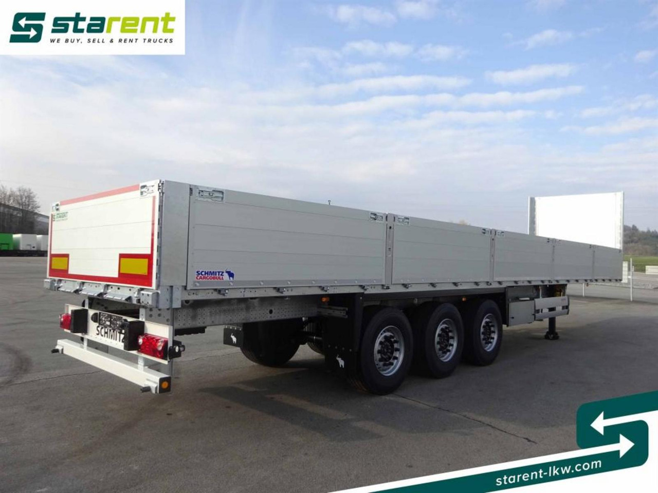 Schmitz Baustofftrailer Liftachse Rungen 80cm Bordwände - Semi-reboque plataforma/ Caixa aberta: foto 5 Schmitz Baustofftrailer Liftachse Rungen 80cm Bordwände - Semi-reboque plataforma/ Caixa aberta: foto 5