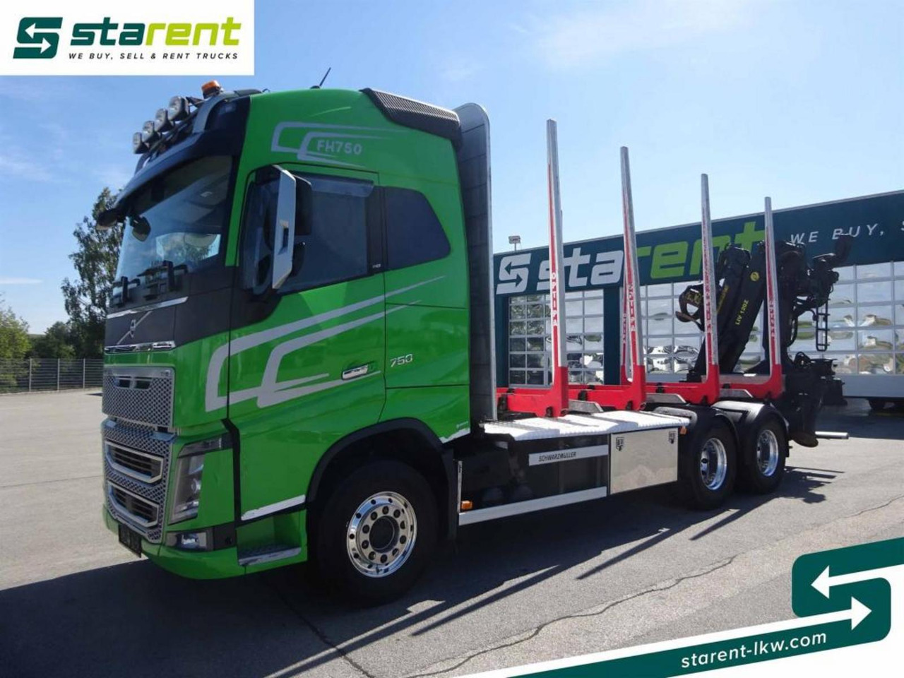 Volvo FH16 750 6x4 Holzaufbau mit Kran (Tajfun LIV120Z) - Caminhão florestal: foto 1 Volvo FH16 750 6x4 Holzaufbau mit Kran (Tajfun LIV120Z) - Caminhão florestal: foto 1