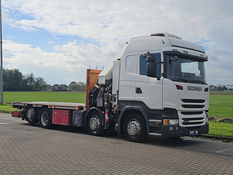 Scania R490 - Camião de caixa aberta/ Plataforma, Caminhão grua: foto 5 Scania R490 - Camião de caixa aberta/ Plataforma, Caminhão grua: foto 5