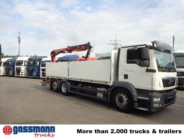 MAN TGM 26.340 6x2-4 LL,Lenk-Liftachse, Heckkran, - Camião de caixa aberta/ Plataforma, Caminhão grua: foto 4 MAN TGM 26.340 6x2-4 LL,Lenk-Liftachse, Heckkran, - Camião de caixa aberta/ Plataforma, Caminhão grua: foto 4
