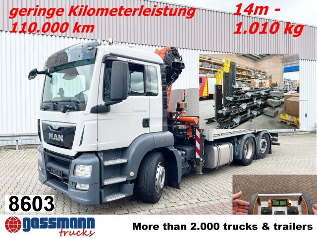 MAN TGS 26.360/400 6x2-4 BL, Lenk-/Lift, Kran Atlas - Caminhão polibenne, Caminhão grua: foto 1 MAN TGS 26.360/400 6x2-4 BL, Lenk-/Lift, Kran Atlas - Caminhão polibenne, Caminhão grua: foto 1