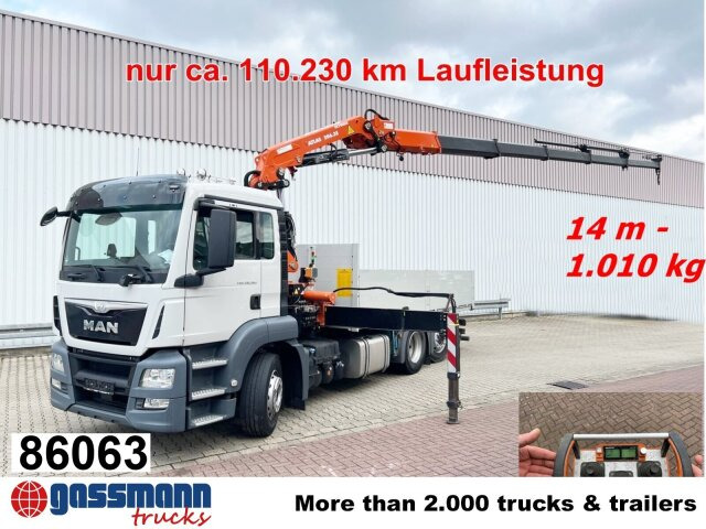 MAN TGS 26.360/400 6x2-4 BL, Lenk-/Lift, Kran Atlas - Camião de caixa aberta/ Plataforma, Caminhão grua: foto 1 MAN TGS 26.360/400 6x2-4 BL, Lenk-/Lift, Kran Atlas - Camião de caixa aberta/ Plataforma, Caminhão grua: foto 1