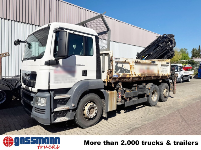 MAN TGS 26.360 6x2-4 BL, 2-Seiten-Kipper, Heckkran - Caminhão basculante, Caminhão grua: foto 3 MAN TGS 26.360 6x2-4 BL, 2-Seiten-Kipper, Heckkran - Caminhão basculante, Caminhão grua: foto 3