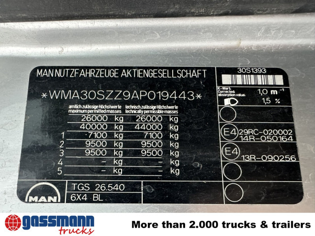 MAN TGS 26.540 6x4 BL, Bordmatik, Retarder, Meiller - Caminhão basculante: foto 5 MAN TGS 26.540 6x4 BL, Bordmatik, Retarder, Meiller - Caminhão basculante: foto 5