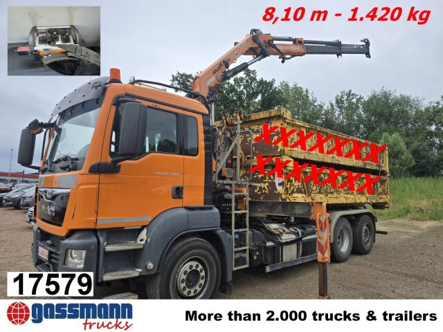 MAN TGS 28.440 6x2-4 BL, Lenk-/Liftachse, Kran Atlas - Caminhão polibenne, Caminhão grua: foto 1 MAN TGS 28.440 6x2-4 BL, Lenk-/Liftachse, Kran Atlas - Caminhão polibenne, Caminhão grua: foto 1
