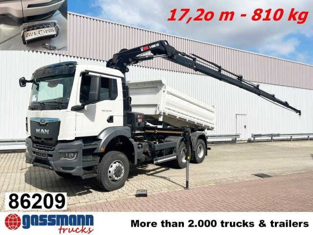 MAN TGS 33.430 6x6 BB CH mit Kran Hiab X-HiDuo 228 - Caminhão polibenne, Caminhão grua: foto 1 MAN TGS 33.430 6x6 BB CH mit Kran Hiab X-HiDuo 228 - Caminhão polibenne, Caminhão grua: foto 1