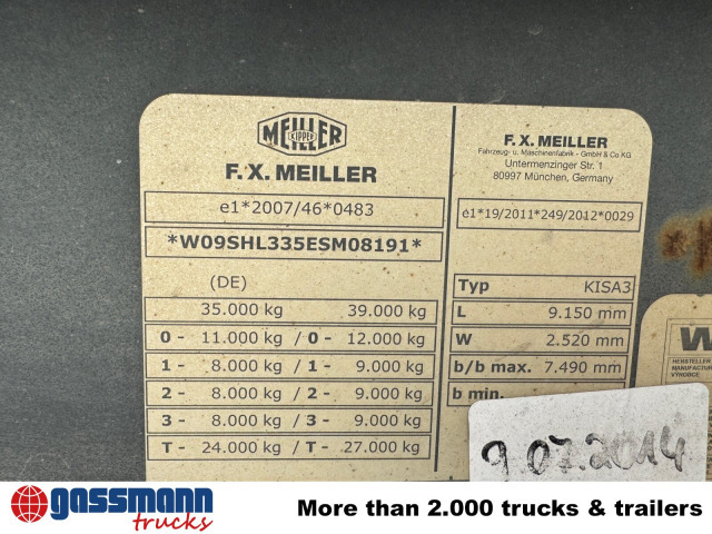 Meiller MHPS 12/27, Stahlmulde ca. 26m³, Liftachse - Semireboque basculante: foto 2 Meiller MHPS 12/27, Stahlmulde ca. 26m³, Liftachse - Semireboque basculante: foto 2