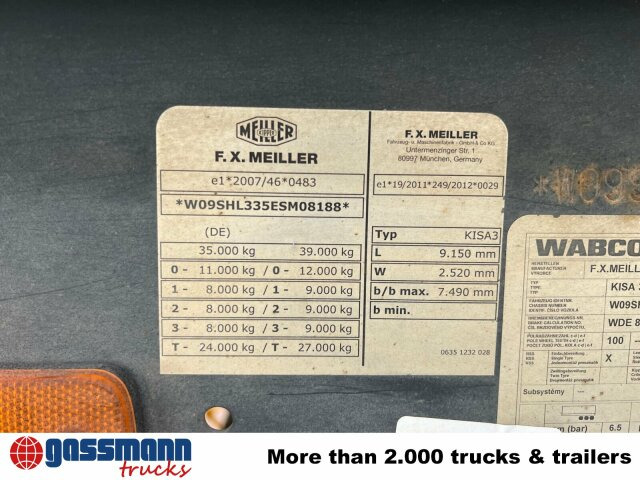 Meiller MHPS 12/27, Stahlmulde ca. 26m³, Liftachse - Semireboque basculante: foto 2 Meiller MHPS 12/27, Stahlmulde ca. 26m³, Liftachse - Semireboque basculante: foto 2