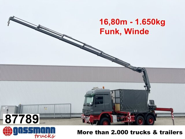 Mercedes-Benz Actros 3346 AK 6x6, 134t Anhängelast WSK, - Camião de caixa aberta/ Plataforma, Caminhão grua: foto 1 Mercedes-Benz Actros 3346 AK 6x6, 134t Anhängelast WSK, - Camião de caixa aberta/ Plataforma, Caminhão grua: foto 1