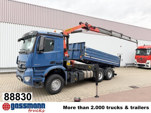 Mercedes-Benz Arocs 2640 LK 6x4, Alu-Bordwände, Kran - Caminhão basculante, Caminhão grua: foto 1 Mercedes-Benz Arocs 2640 LK 6x4, Alu-Bordwände, Kran - Caminhão basculante, Caminhão grua: foto 1