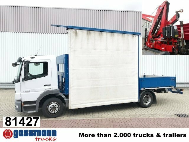 Mercedes-Benz Atego 1224 L 4x2 Glastransporter, gegen Aufpreis - Camião de caixa aberta/ Plataforma, Caminhão grua: foto 1 Mercedes-Benz Atego 1224 L 4x2 Glastransporter, gegen Aufpreis - Camião de caixa aberta/ Plataforma, Caminhão grua: foto 1