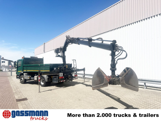 Caminhão basculante, Caminhão grua Mercedes-Benz Atego 1624/27 4x2, Heckkran Hiab 099 BS-2 HiDuo,: foto 13