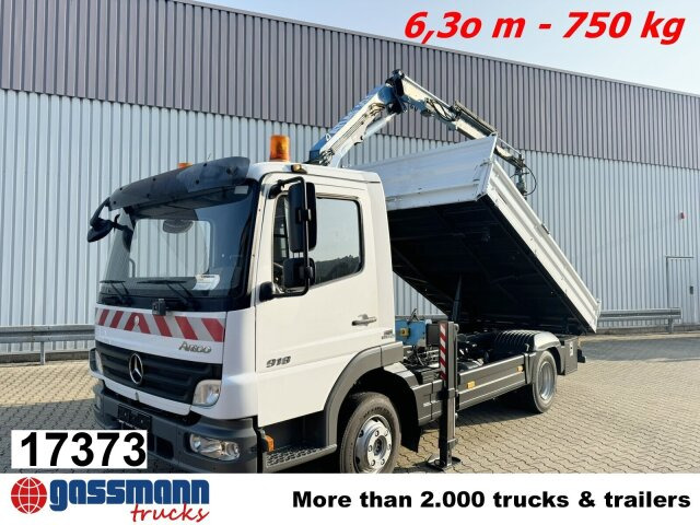 Mercedes-Benz Atego 818 K 4x2 mit Kran Atlas AK 50.1-A2 - Caminhão basculante, Caminhão grua: foto 1 Mercedes-Benz Atego 818 K 4x2 mit Kran Atlas AK 50.1-A2 - Caminhão basculante, Caminhão grua: foto 1