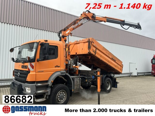 Mercedes-Benz Axor 1829 AK 4x4 mit Kran Atlas AK 85.2 - Caminhão basculante, Caminhão grua: foto 1 Mercedes-Benz Axor 1829 AK 4x4 mit Kran Atlas AK 85.2 - Caminhão basculante, Caminhão grua: foto 1