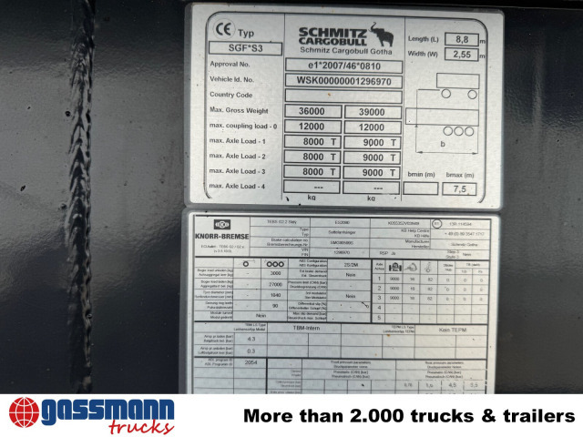 Schmitz Cargobull SKI 24 SL 7.2, Stahlmulde ca. 24m³, Liftachse - Semireboque basculante: foto 2 Schmitz Cargobull SKI 24 SL 7.2, Stahlmulde ca. 24m³, Liftachse - Semireboque basculante: foto 2