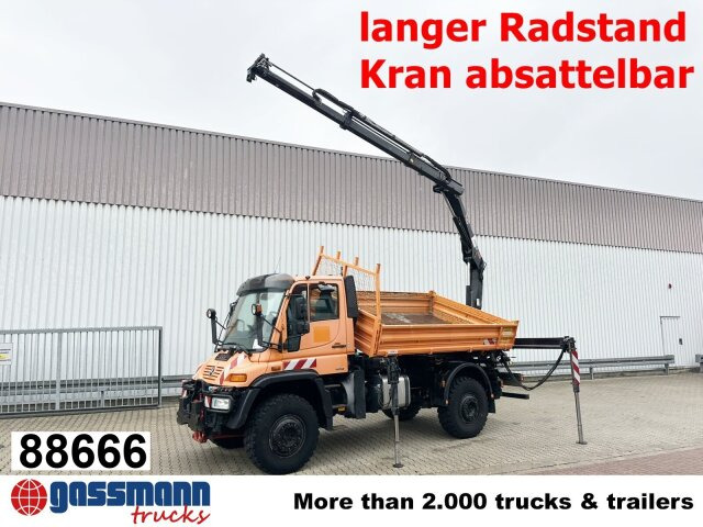 Unimog U500 4x4 405/40 mit Heckkran Hiab 077-1 HiDuo, - Veículo comercial: foto 1 Unimog U500 4x4 405/40 mit Heckkran Hiab 077-1 HiDuo, - Veículo comercial: foto 1