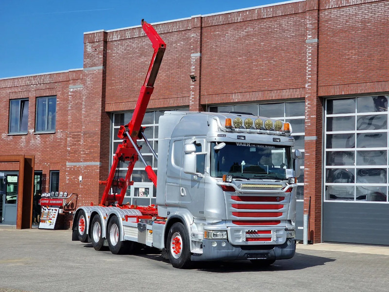 Caminhão polibenne Scania R490 8x4*4 - HIAB XR24SL58 24T hooklift - Euro 6 - Full air - Steering axle: foto 1