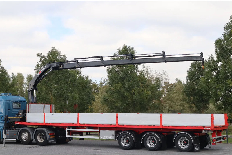 Kelberg HIAB 228-4 | 3 AXLE | LIFT AXLE | 2X STEERING | KRAN / CRANE - Semi-reboque plataforma/ Caixa aberta: foto 3 Kelberg HIAB 228-4 | 3 AXLE | LIFT AXLE | 2X STEERING | KRAN / CRANE - Semi-reboque plataforma/ Caixa aberta: foto 3