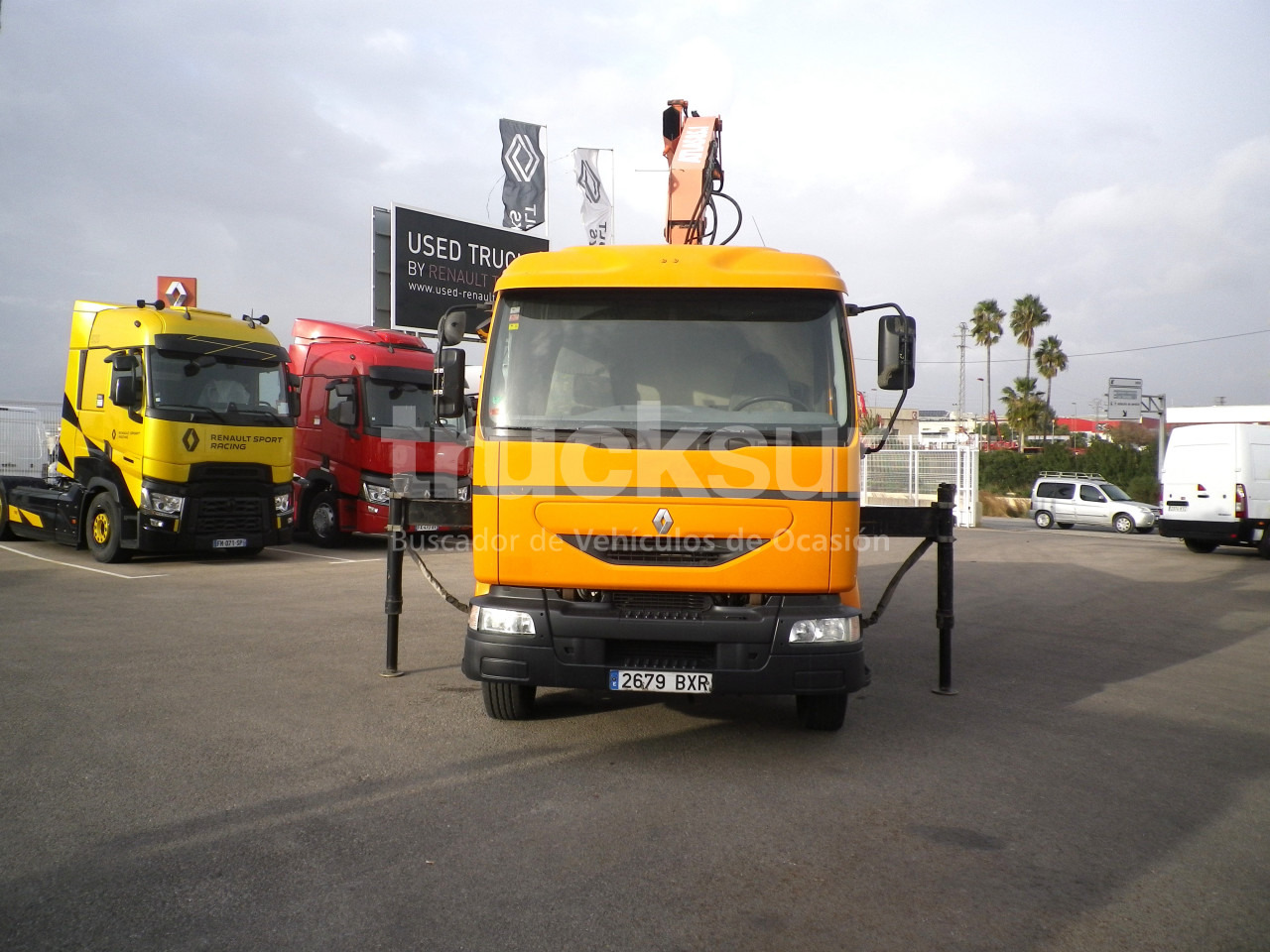 RENAULT MIDLUM 220.14C GRUA - Camião de caixa aberta/ Plataforma, Caminhão grua: foto 5 RENAULT MIDLUM 220.14C GRUA - Camião de caixa aberta/ Plataforma, Caminhão grua: foto 5