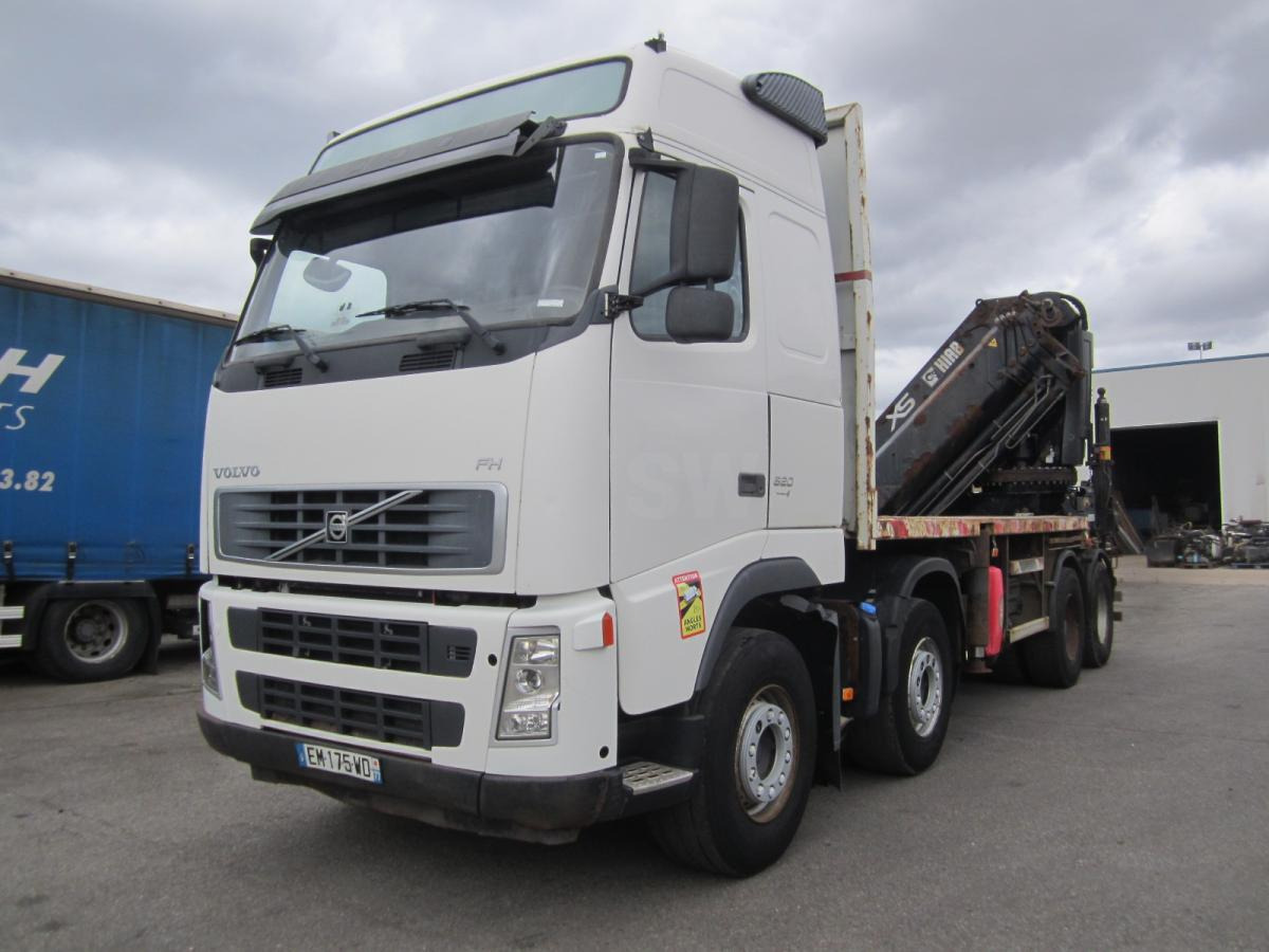 Volvo FH 520 - Camião de caixa aberta/ Plataforma, Caminhão grua: foto 1 Volvo FH 520 - Camião de caixa aberta/ Plataforma, Caminhão grua: foto 1