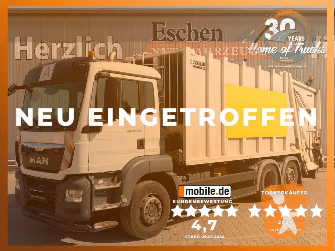 MAN TGS 26.320 6x2-4 | Zöller Medium X2EC24*3x Sitze - Caminhão de lixo: foto 1 MAN TGS 26.320 6x2-4 | Zöller Medium X2EC24*3x Sitze - Caminhão de lixo: foto 1