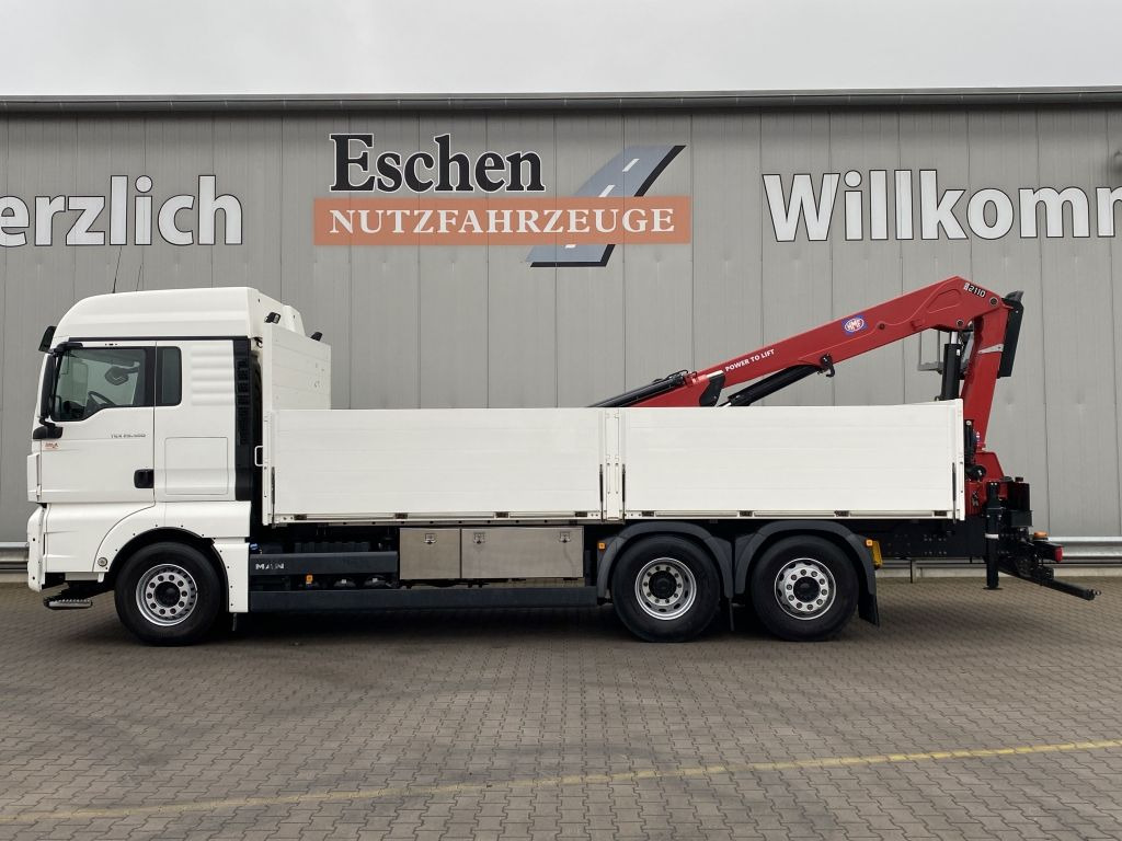 MAN TGX 26.500 6x2-4 LL | HMF 2110-Kran*XLX*Navi*AHK - Camião de caixa aberta/ Plataforma, Caminhão grua: foto 2 MAN TGX 26.500 6x2-4 LL | HMF 2110-Kran*XLX*Navi*AHK - Camião de caixa aberta/ Plataforma, Caminhão grua: foto 2