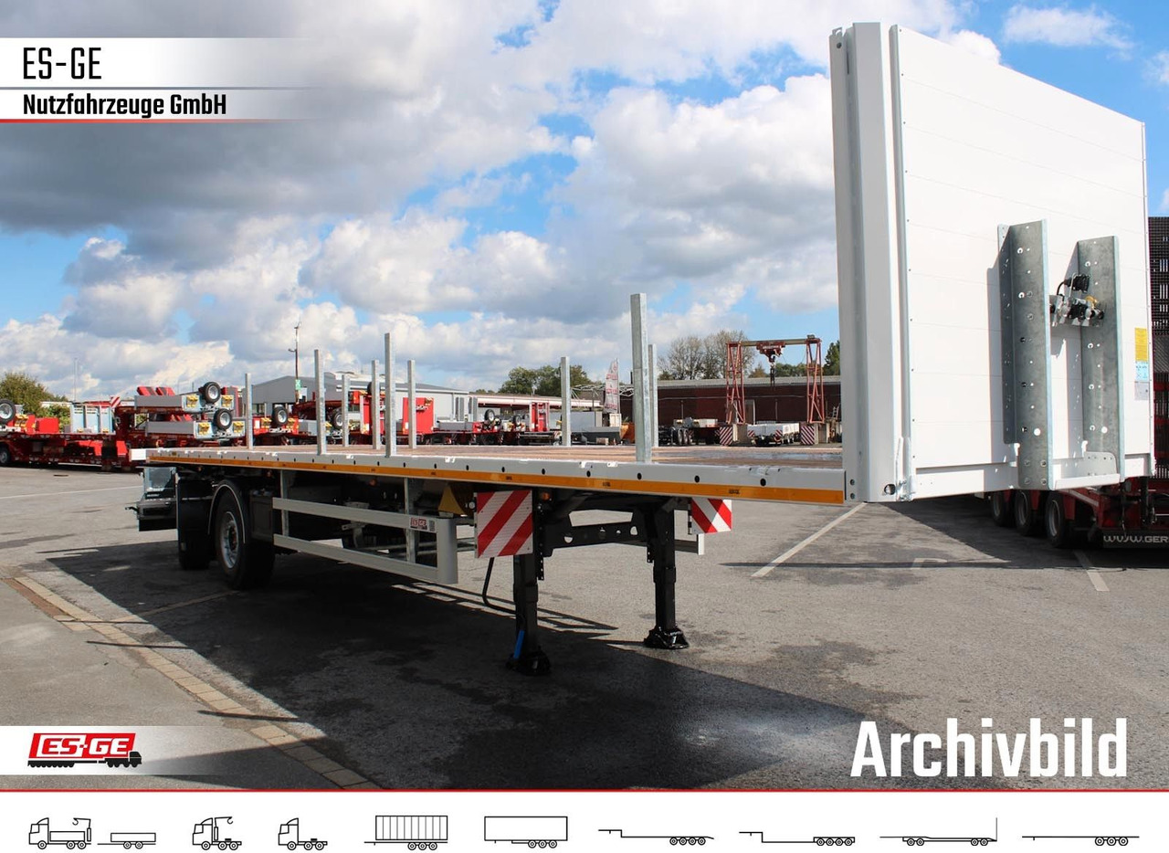 ES-GE 2-Achs-SAH, zwangsgelenkt, pneum. Heckausschub - Semi-reboque plataforma/ Caixa aberta: foto 3 ES-GE 2-Achs-SAH, zwangsgelenkt, pneum. Heckausschub - Semi-reboque plataforma/ Caixa aberta: foto 3