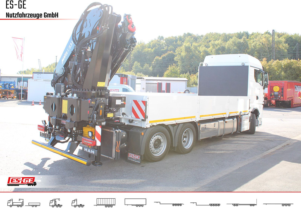 MAN TGX 26.480 6x2-4 LL, MKG-Ladekran HLK531 a5 - Camião de caixa aberta/ Plataforma, Caminhão grua: foto 4 MAN TGX 26.480 6x2-4 LL, MKG-Ladekran HLK531 a5 - Camião de caixa aberta/ Plataforma, Caminhão grua: foto 4