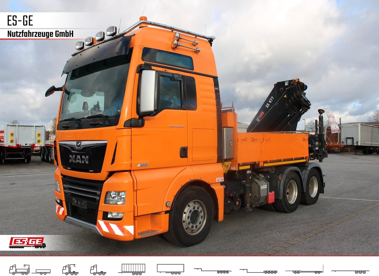 MAN TGX 26.540 + HIABV-Ladekran 477E-4 HIPRO MAN TGX 26.540 + HIABV-Ladekran 477E-4 HIPRO - Camião de caixa aberta/ Plataforma, Caminhão grua: foto 2 MAN TGX 26.540 + HIABV-Ladekran 477E-4 HIPRO MAN TGX 26.540 + HIABV-Ladekran 477E-4 HIPRO - Camião de caixa aberta/ Plataforma, Caminhão grua: foto 2