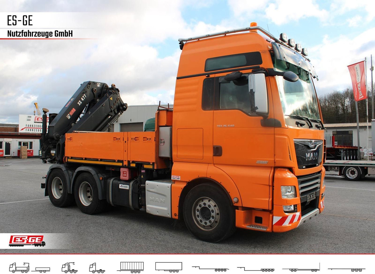 MAN TGX 26.540 + HIABV-Ladekran 477E-4 HIPRO MAN TGX 26.540 + HIABV-Ladekran 477E-4 HIPRO - Camião de caixa aberta/ Plataforma, Caminhão grua: foto 3 MAN TGX 26.540 + HIABV-Ladekran 477E-4 HIPRO MAN TGX 26.540 + HIABV-Ladekran 477E-4 HIPRO - Camião de caixa aberta/ Plataforma, Caminhão grua: foto 3