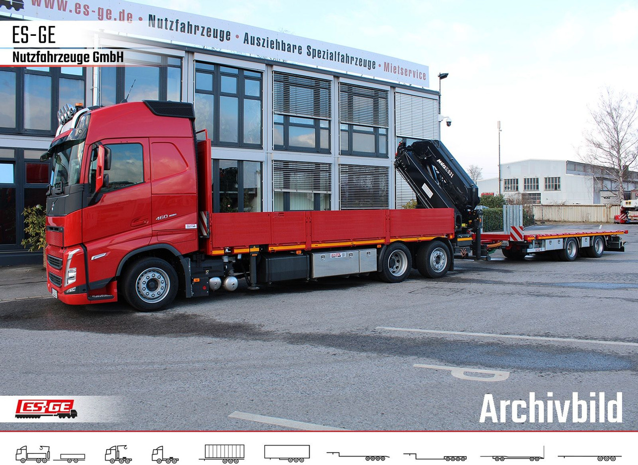 Volvo FH 460 6x2R NLA, MKG HLK 531HP a6 - Camião de caixa aberta/ Plataforma, Caminhão grua: foto 1 Volvo FH 460 6x2R NLA, MKG HLK 531HP a6 - Camião de caixa aberta/ Plataforma, Caminhão grua: foto 1