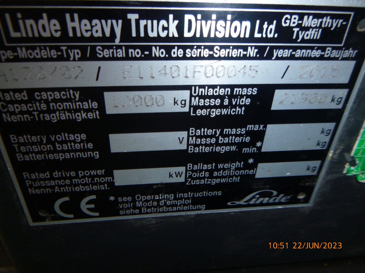 LINDE H120/02 - Empilhadeira a diesel: foto 2 LINDE H120/02 - Empilhadeira a diesel: foto 2