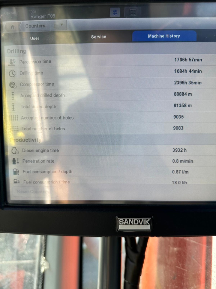 Máquina de perfuração Sandvik DX900i: foto 7