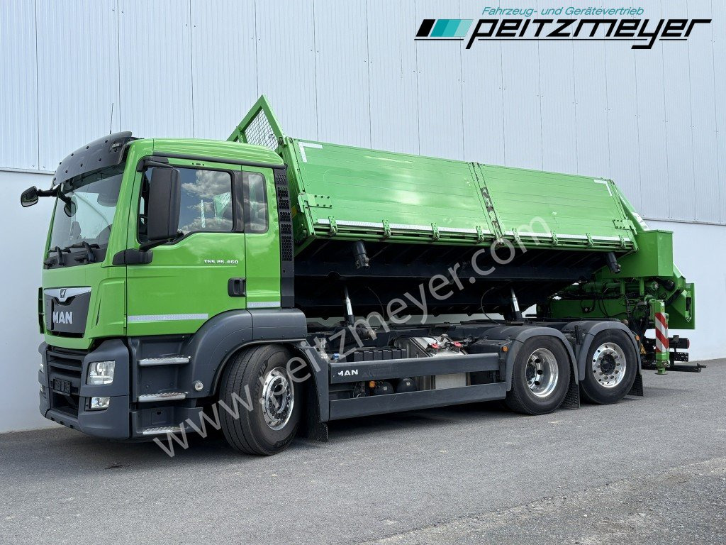 MAN TGS 26.460 FL 6x2 Kipper+Kran+Funk Lenkachse, 2-Seitenkipper, Atlas 172.3 - Caminhão basculante: foto 1 MAN TGS 26.460 FL 6x2 Kipper+Kran+Funk Lenkachse, 2-Seitenkipper, Atlas 172.3 - Caminhão basculante: foto 1