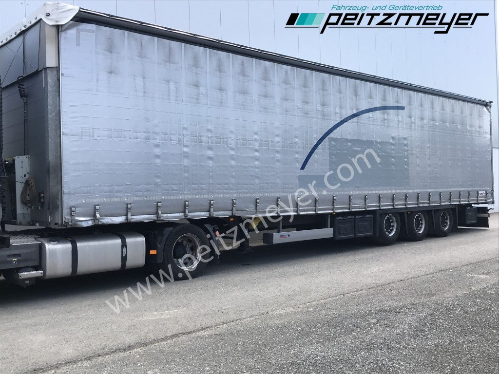 SCHMITZ 3 Achs Pritschenauflieger SCS 24/L-13.62 Mega, Power-Curtain Jumbo, Edscha, RSAB, - Semi-reboque de lona: foto 4 SCHMITZ 3 Achs Pritschenauflieger SCS 24/L-13.62 Mega, Power-Curtain Jumbo, Edscha, RSAB, - Semi-reboque de lona: foto 4