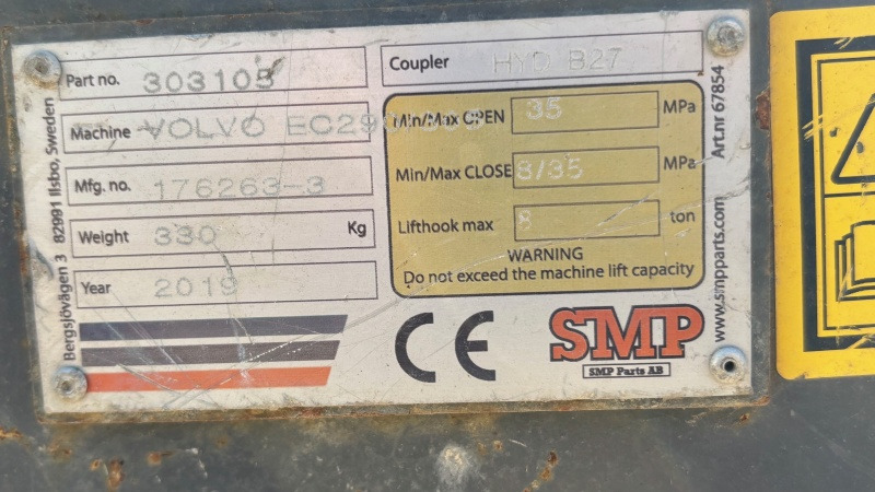 SMP NTP20 B27 S2 - Acoplamento rápido de Escavadeira: foto 4 SMP NTP20 B27 S2 - Acoplamento rápido de Escavadeira: foto 4