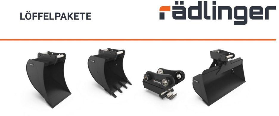 Rädlinger Löffelpaket 4,5 - 6 to mit MS 03 Schnellwechsler Yanmar - Balde escavadora: foto 1 Rädlinger Löffelpaket 4,5 - 6 to mit MS 03 Schnellwechsler Yanmar - Balde escavadora: foto 1