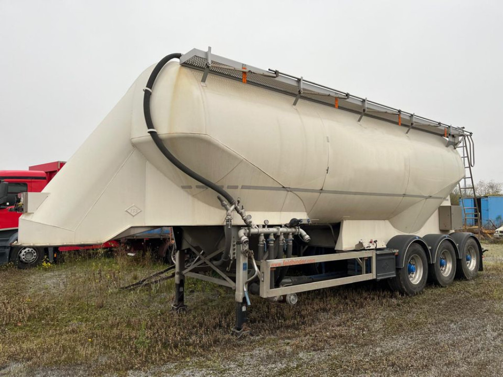 FELDBINDER Silo für Staub und Rieselgüter EUT 40.3 Auflieger Zement 40m³, Lenkachse - Semirreboque silo: foto 1 FELDBINDER Silo für Staub und Rieselgüter EUT 40.3 Auflieger Zement 40m³, Lenkachse - Semirreboque silo: foto 1