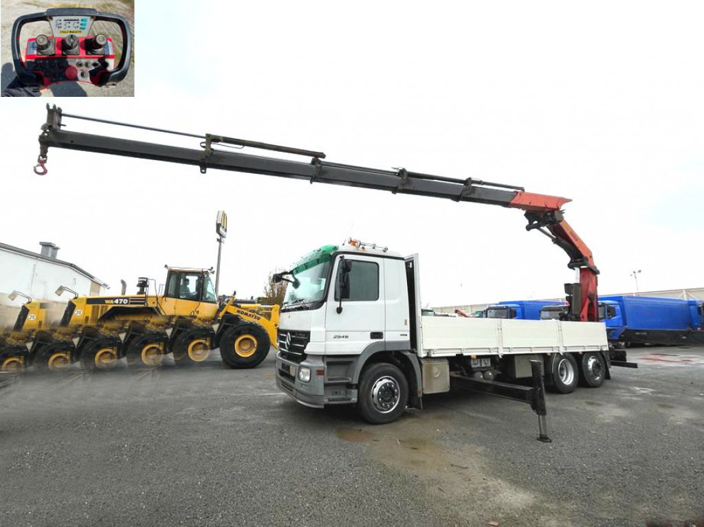 MERCEDES-BENZ Actros 2546 L 6x2  Pritsche Heckkran Palfinger PK 44.002+Winde - Camião de caixa aberta/ Plataforma, Caminhão grua: foto 1 MERCEDES-BENZ Actros 2546 L 6x2  Pritsche Heckkran Palfinger PK 44.002+Winde - Camião de caixa aberta/ Plataforma, Caminhão grua: foto 1