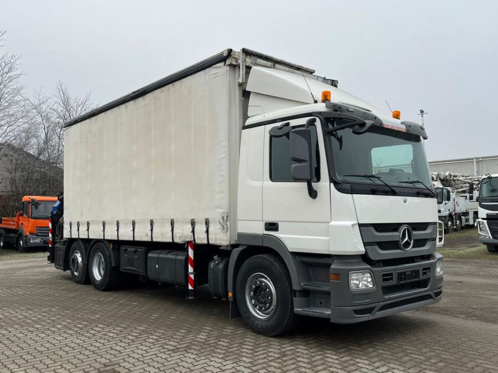 Mercedes-Benz Actros 2541 L6x2 Pritsche Heckkran 34m/to, Jib, - Camião de caixa aberta/ Plataforma, Caminhão grua: foto 2 Mercedes-Benz Actros 2541 L6x2 Pritsche Heckkran 34m/to, Jib, - Camião de caixa aberta/ Plataforma, Caminhão grua: foto 2
