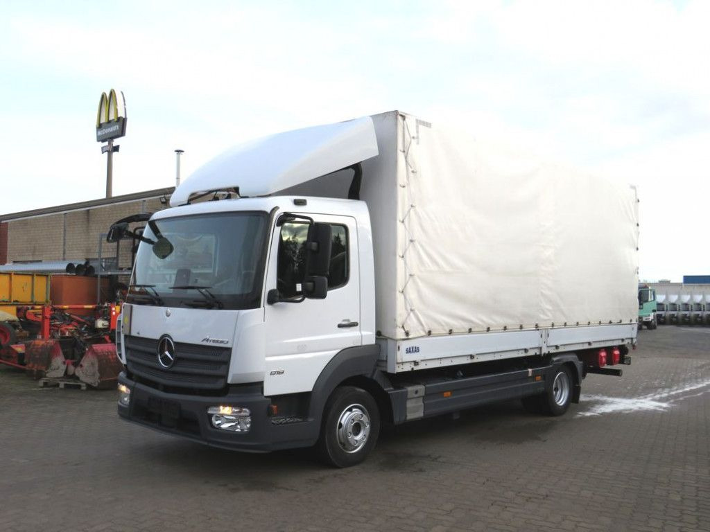Mercedes-Benz Atego 818 L Pritsche LBW LBW 1 to AHK+Luftans - Furgão de toldo: foto 1 Mercedes-Benz Atego 818 L Pritsche LBW LBW 1 to AHK+Luftans - Furgão de toldo: foto 1