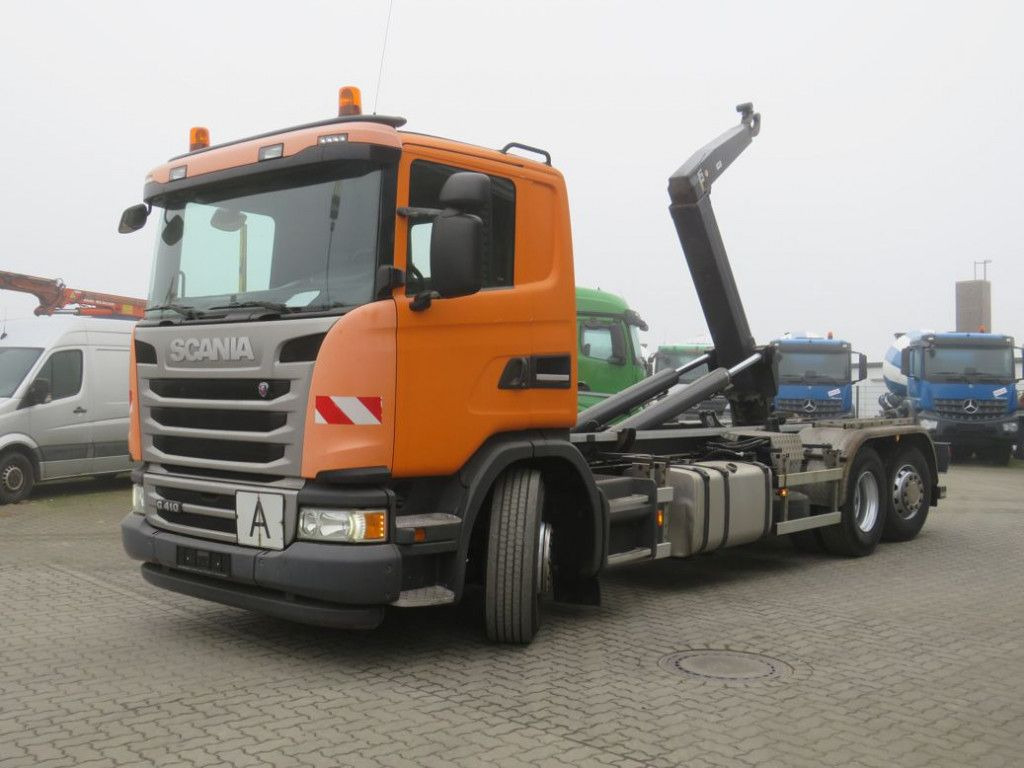 Scania G 410 LB 6x2*4HNA Abrollkipper Lift+Lenkachse 28 - Caminhão polibenne: foto 1 Scania G 410 LB 6x2*4HNA Abrollkipper Lift+Lenkachse 28 - Caminhão polibenne: foto 1
