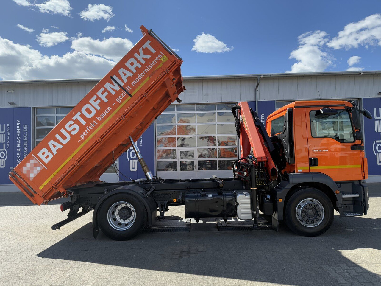 MAN TGM 18.340 4x2 Euro 6 Kipper Kran PK8501K - Caminhão basculante, Caminhão grua: foto 4 MAN TGM 18.340 4x2 Euro 6 Kipper Kran PK8501K - Caminhão basculante, Caminhão grua: foto 4
