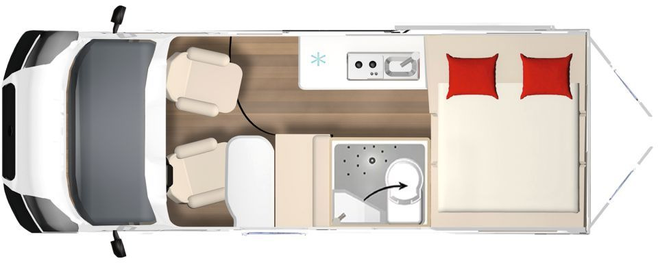 Bürstner B66 600 C Gästebett quer zur Sitzgruppe - Campervan: foto 2 Bürstner B66 600 C Gästebett quer zur Sitzgruppe - Campervan: foto 2