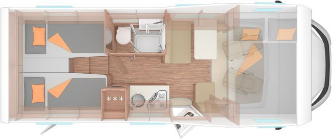 Weinsberg CaraHome 650 MEG Stylingpaket Alu - Autocaravana capucine: foto 2 Weinsberg CaraHome 650 MEG Stylingpaket Alu - Autocaravana capucine: foto 2
