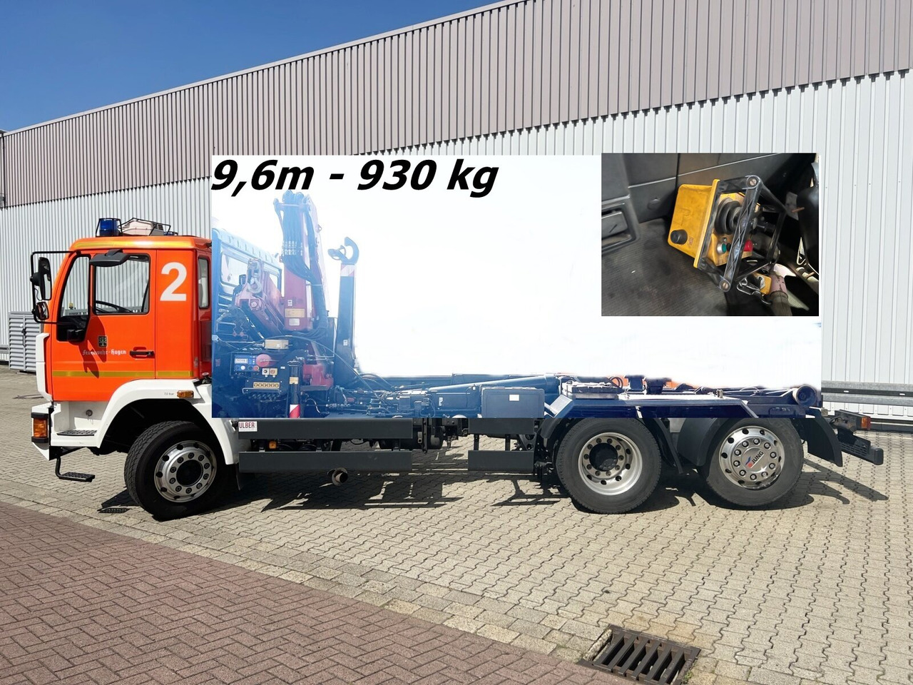 MAN 25/18.284 6x2-4 LL 25/18.284 6x2-4 LL,Kran HMF 1113 K3, Funk, Retarder - Caminhão polibenne, Caminhão grua: foto 1 MAN 25/18.284 6x2-4 LL 25/18.284 6x2-4 LL,Kran HMF 1113 K3, Funk, Retarder - Caminhão polibenne, Caminhão grua: foto 1