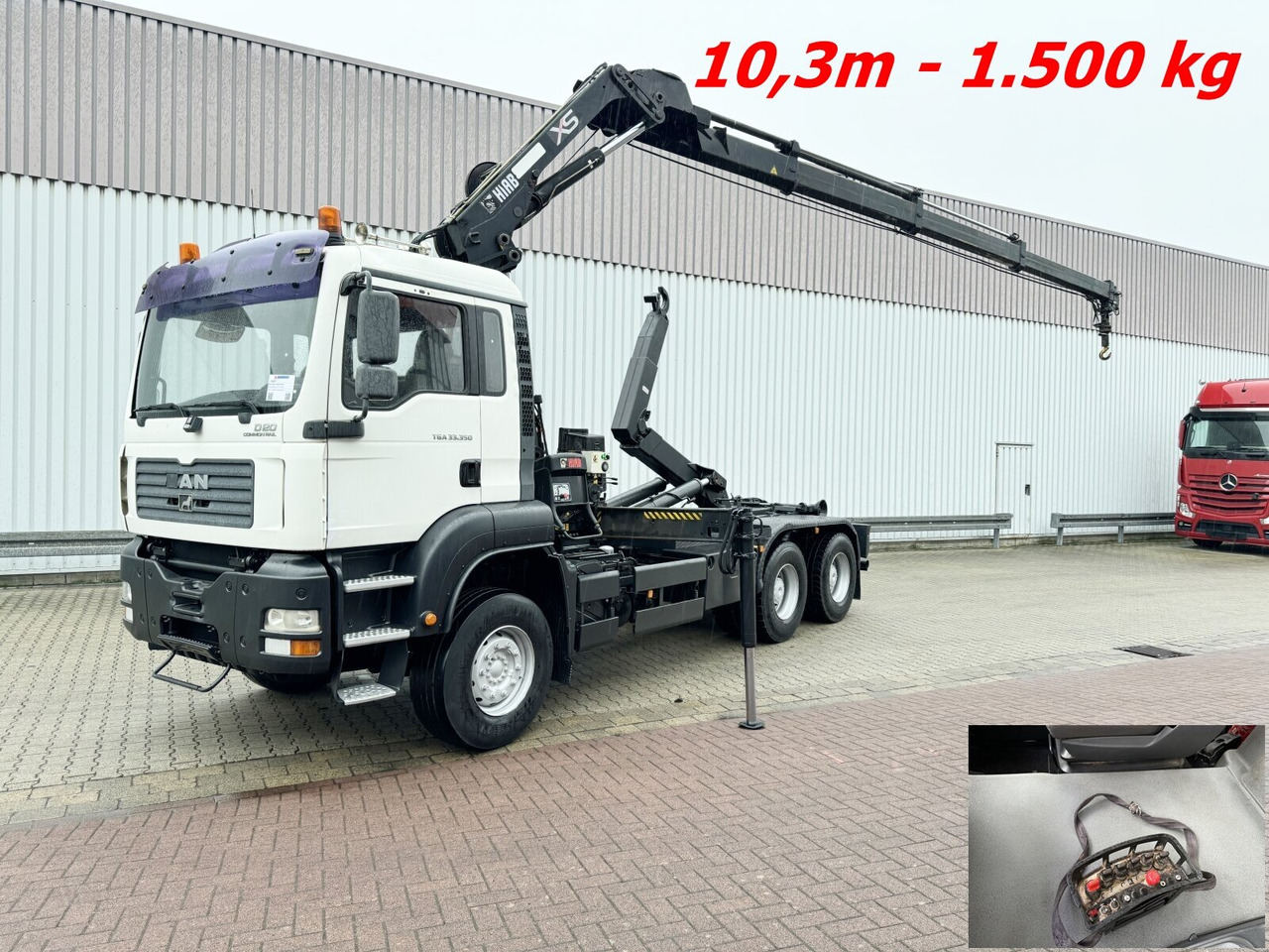MAN TGA 33.350 6X4 BB TGA 33.350 6X4 BB mit Kran Hiab 166 E-3 HiDuo, Funk - Caminhão polibenne, Caminhão grua: foto 1 MAN TGA 33.350 6X4 BB TGA 33.350 6X4 BB mit Kran Hiab 166 E-3 HiDuo, Funk - Caminhão polibenne, Caminhão grua: foto 1