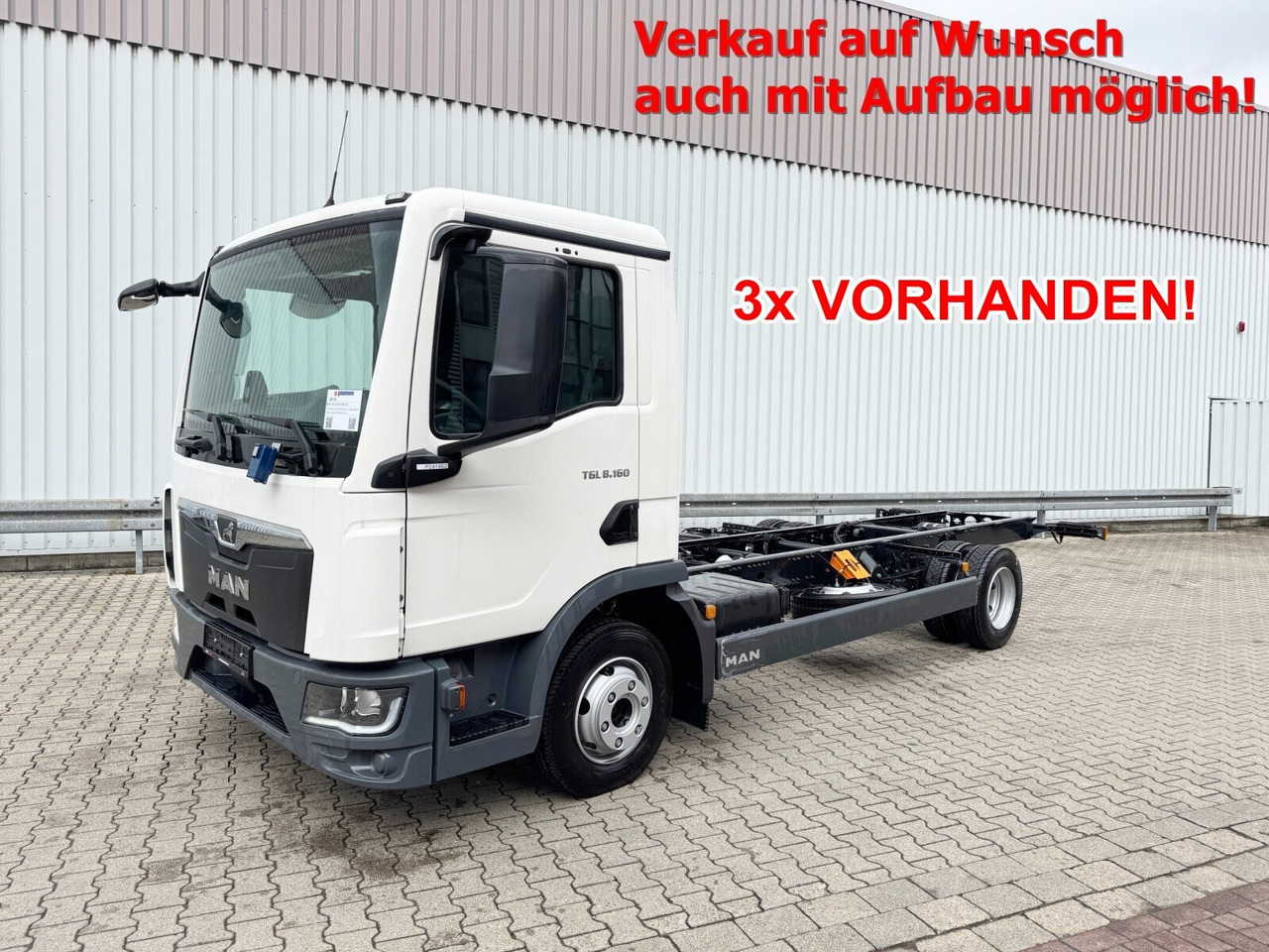 MAN TGL 8.160 4x2 BL CH TGL 8.160 4x2 BL CH, 3x VORHANDEN! - Caminhão chassi: foto 1 MAN TGL 8.160 4x2 BL CH TGL 8.160 4x2 BL CH, 3x VORHANDEN! - Caminhão chassi: foto 1