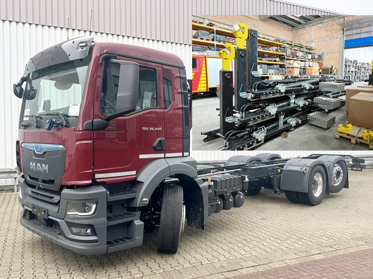 MAN TGS 26.440 6x2-4 LL CH TGS 26.440 6x2-4 LL CH, Lenk-/Liftachse, Navi, LED - Caminhão chassi: foto 1 MAN TGS 26.440 6x2-4 LL CH TGS 26.440 6x2-4 LL CH, Lenk-/Liftachse, Navi, LED - Caminhão chassi: foto 1